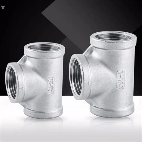 Stainless Steel Ss Tee Way Female Threaded Pipe Fitting Tee