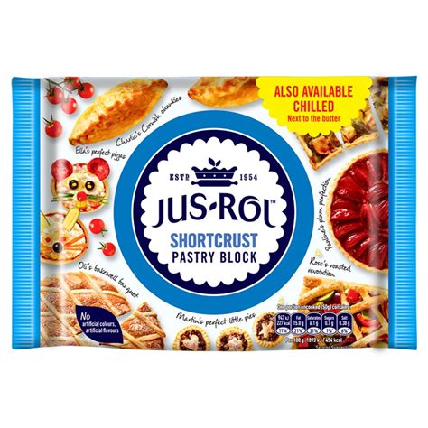 Jus Rol Frozen Shortcrust Pastry Block 500g Bb Foodservice