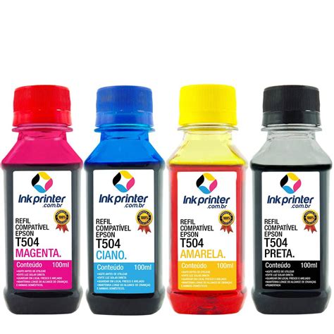 Tinta Para Epson L4260 - Kit de Tinta para Epson L4260 - Compatível InkPrinter (4x100ml ...
