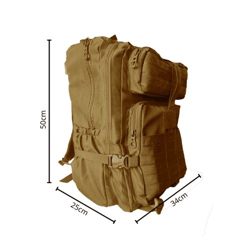 Ripley Mochila T Ctica Tipo Militar Grande De Litros Camping M Beige