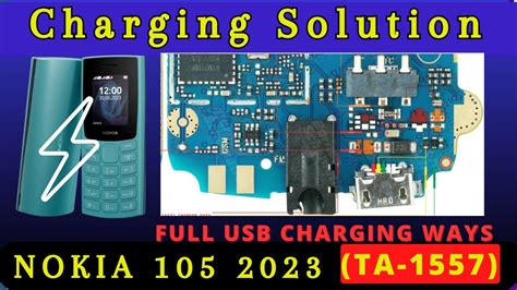 Nokia 105 2023 Ta 1557 Charging Not Working Problem Solution Battery