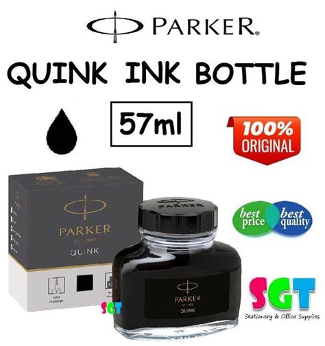 Parker Quink Ink Bottle 57ml Black Lazada