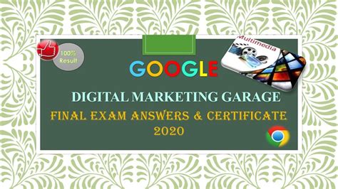 Google Digital Marketing Garage Final Exam Answers Youtube