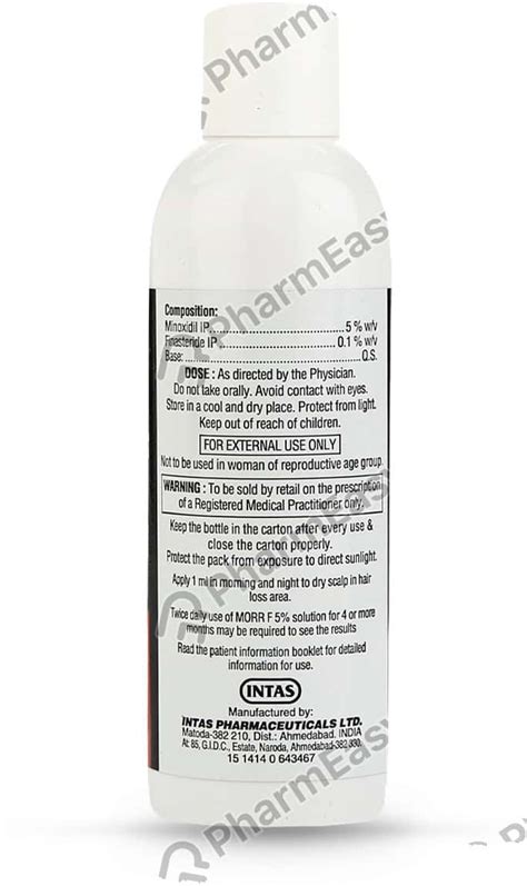 Morr F 5% Solution 60ml: Uses, Side Effects, Price & Dosage | PharmEasy
