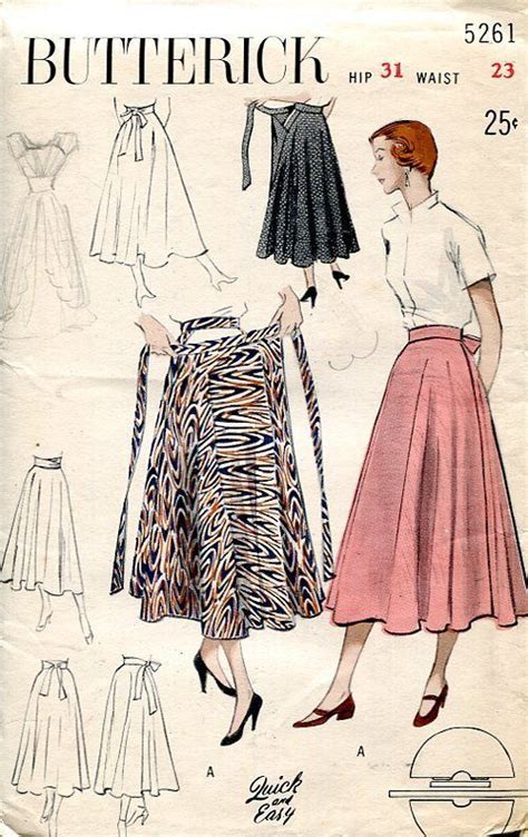 Vintage Skirt Sewing Patterns