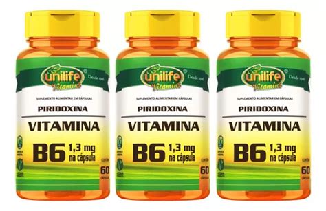 Unds Vitamina B Piridoxina C Psulas Unilife Mercadolivre