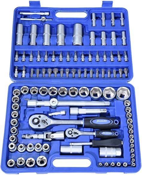 108 Pcs Dr Socket Set Screwdriver Bits Torx Rachet Driver Case Tool Set