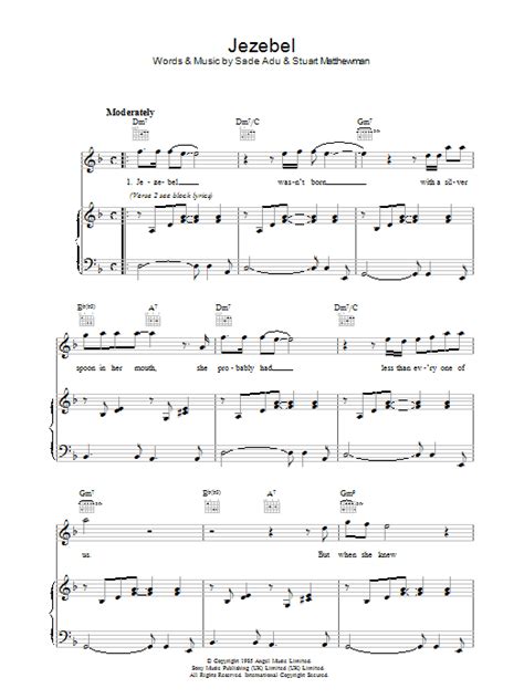 Jezebel Sheet Music Direct