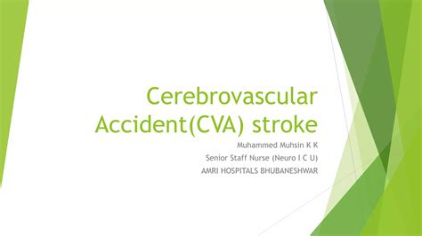 Cerebrovascular Accident Cva Stroke Ppt