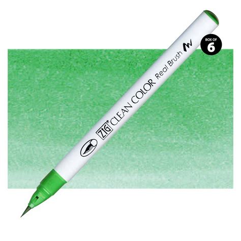 Kuretake Zig Clean Color Brush Marker Emerald Green Box Of 6 Jerry S Artarama