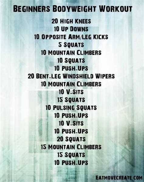 Best Bodyweight Workout Plan For Beginners