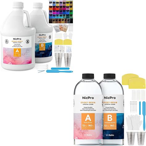 Amazon Nicpro Gallon Oz Crystal Clear Epoxy Resin Kit