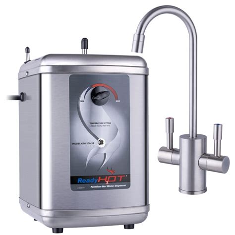 Ready Hot Dual Lever Kitchen Faucet With W Hot Water Dispenser Wayfair