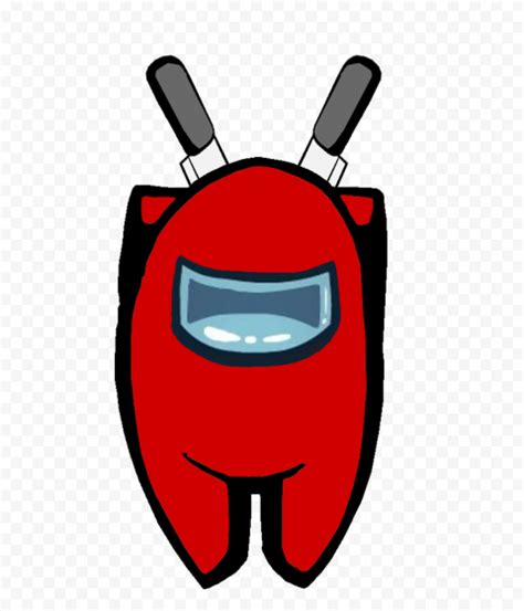 Hd Red Among Us Character Knife Png Citypng Images And Photos Finder