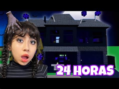 24 HORAS SIENDO MERLINA WEDNESDAY ADDAMS En BROOKHAVEN Roblox YouTube