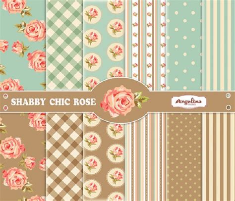 Cole O Papel Floral Kit Digital Shabby Chic Elo