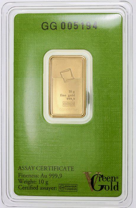 10 Grams Gold 999 Valcambi Sealed With Certificate Catawiki