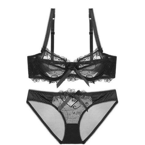 Sheer Mesh Lingerie Set Bra And Panties Set Depop