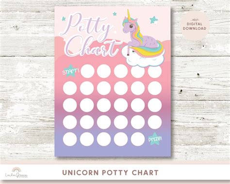 Kids Potty Chart, Printable Potty Chart for Girls, Potty Training ...