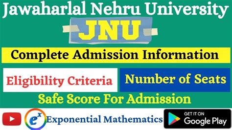 Jnu Admission Eligibility Cuet Pg Total Number Of Seats Required