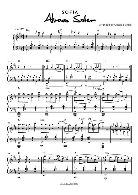 Partitura Para Piano Sof A Lvaro Soler Las Notas De Nana