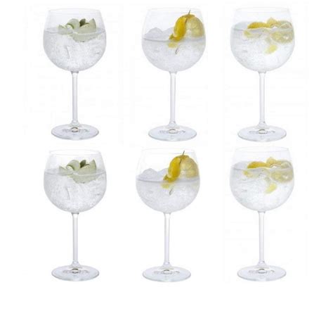 Dartington Crystal Crystal Copa Gin Glasses Set Of 6 X 570ml Uk Kitchen And Home