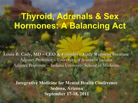 Thyroid Adrenals And Sex Hormones A Balancing Act Ppt