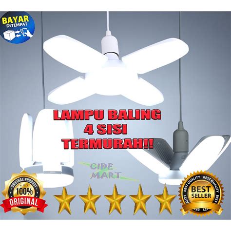 Jual Lampu Bohlam Bentuk Kipas LED 28w 4 Baling Fan Blade Bulb White