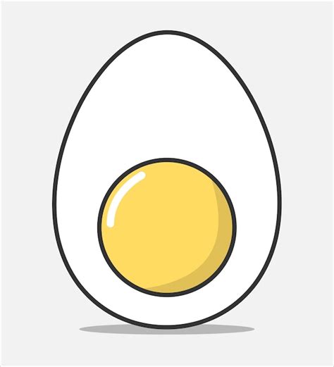 Premium Vector Simple Boiled Egg Vector