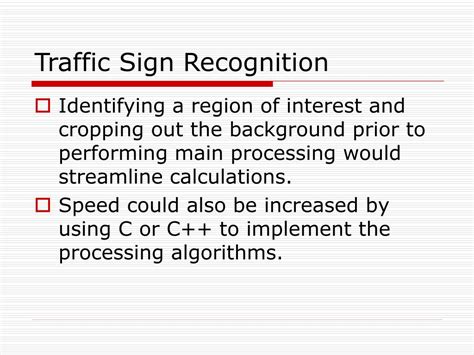 PPT - Traffic Sign Recognition PowerPoint Presentation, free download ...