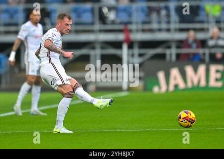 Josh Tymon Of Swansea City Passes The Ball During The Sky Bet