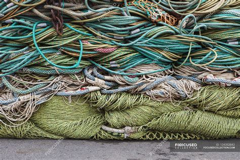 Commercial fishing nets — Large Group of Objects, Colour Image - Stock ...