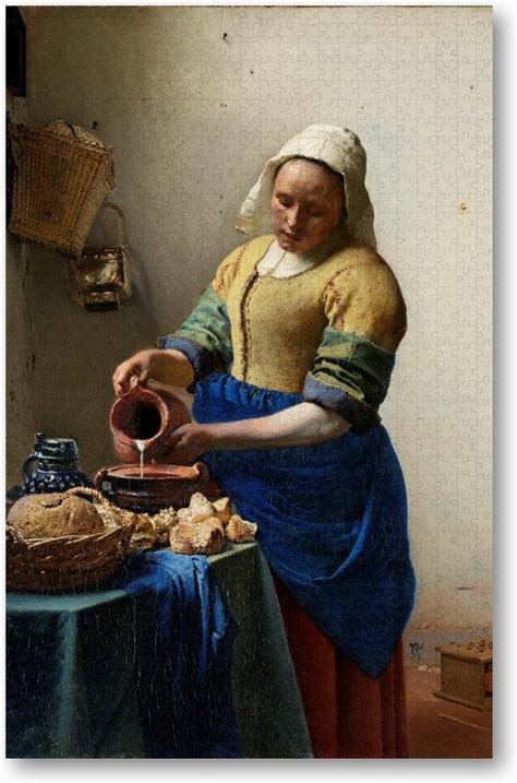 Het Melkmeisje Johannes Vermeer Ca Stukjes Puzzel Voor