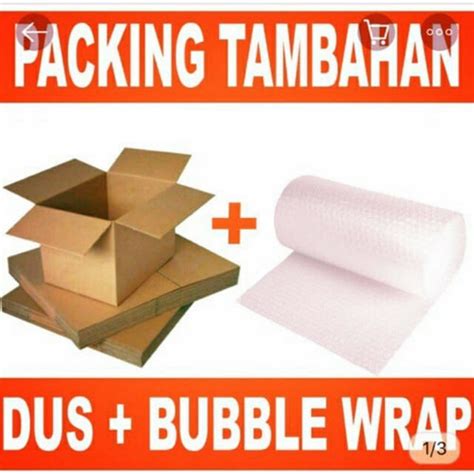 Jual Packing Paking Tambahan Kardus Plus Bubble Warp Untuk Paket Extra