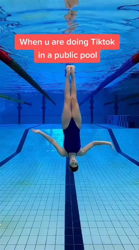 When U Are Doing Tiktok In A Public Pool Synchronizedswimming