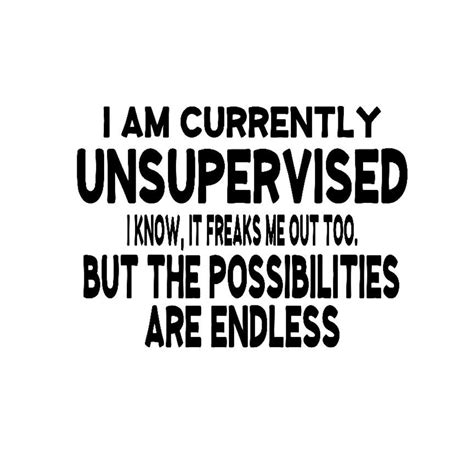 I Am Currently Unsupervised I Know It Freaks Me Out Too But The