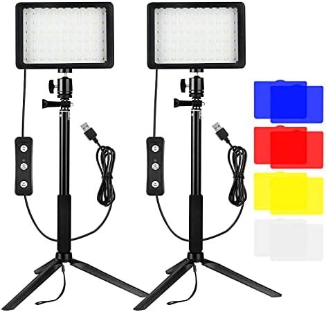 Packs Led Video Light With Adjustable Tripod Stand Color Filters