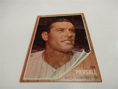 Topps Baseball Jim Piersall Washington Senators Card Ebay