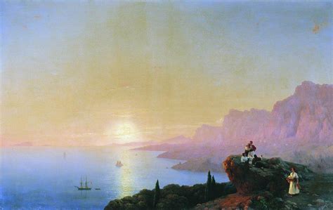 Oil Painting Replica Sea bay, 1842 by Ivan Aivazovsky (1817-1900 ...