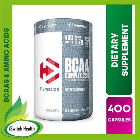 Dymatize BCAA Complex 2200 400 Capsules Lazada PH