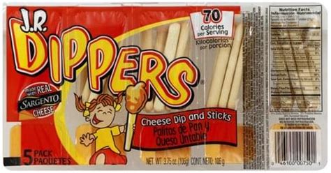 Jr Dippers Cheese Dip And Sticks Ea Nutrition Information Innit