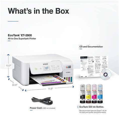 Epson EcoTank ET 2800 Wireless Color All In One Cartridge Free