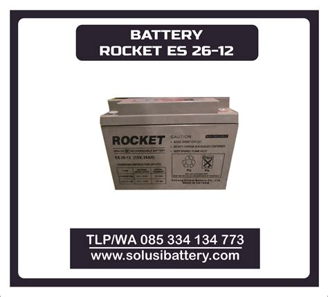 Battery Vrla Rocket Es 26 12 Battery Rocket Vrla 12v26ah Pusat Battery Indonesia