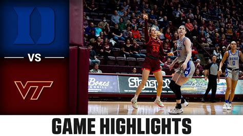 Duke Vs Virginia Tech Womens Basketball Highlights 2022 23 Youtube