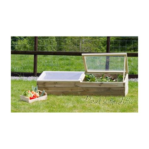 Large Wooden Sleeper Cold Frame Mini Greenhouse