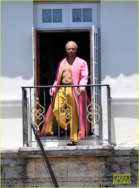 Edgar Ramirez Goes Shirtless Wears Pink Robe For Versace Photo