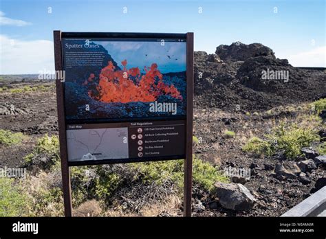 Arco Idaho June 30 2019 Sign For The Spatter Cones Trail In