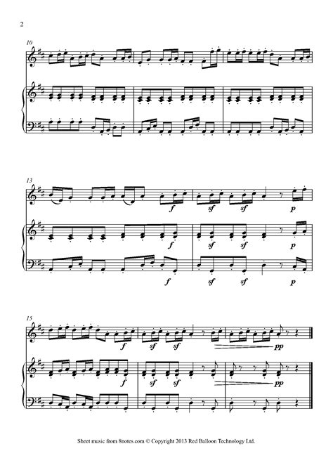 Beethoven Symphony No 8 Second Movement Opening Sheet Music For