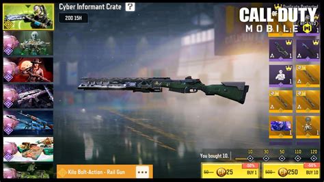 NEW LEGENDARY CRATE COD MOBILE LEGENDARY KILO BOLT ACTION RAIL GUN