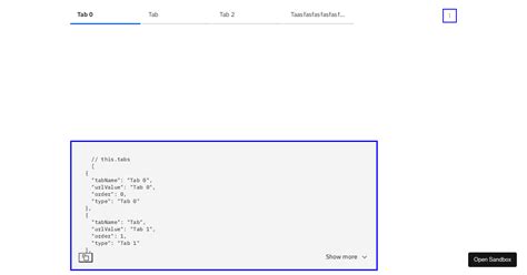 Carbon Vue Dynamic Tabs Issue Codesandbox